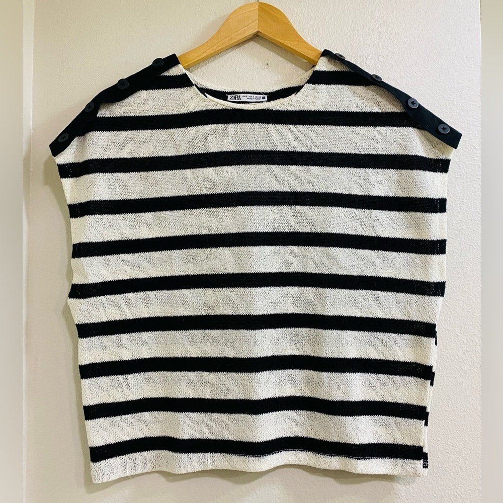 Zara Monochrome Striped Knit